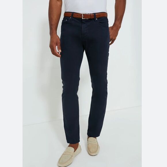 NWT AG Adriano Goldschmied The Graduate Suede Twill Jeans Tailored Leg Sz 34 - Picture 1 of 8